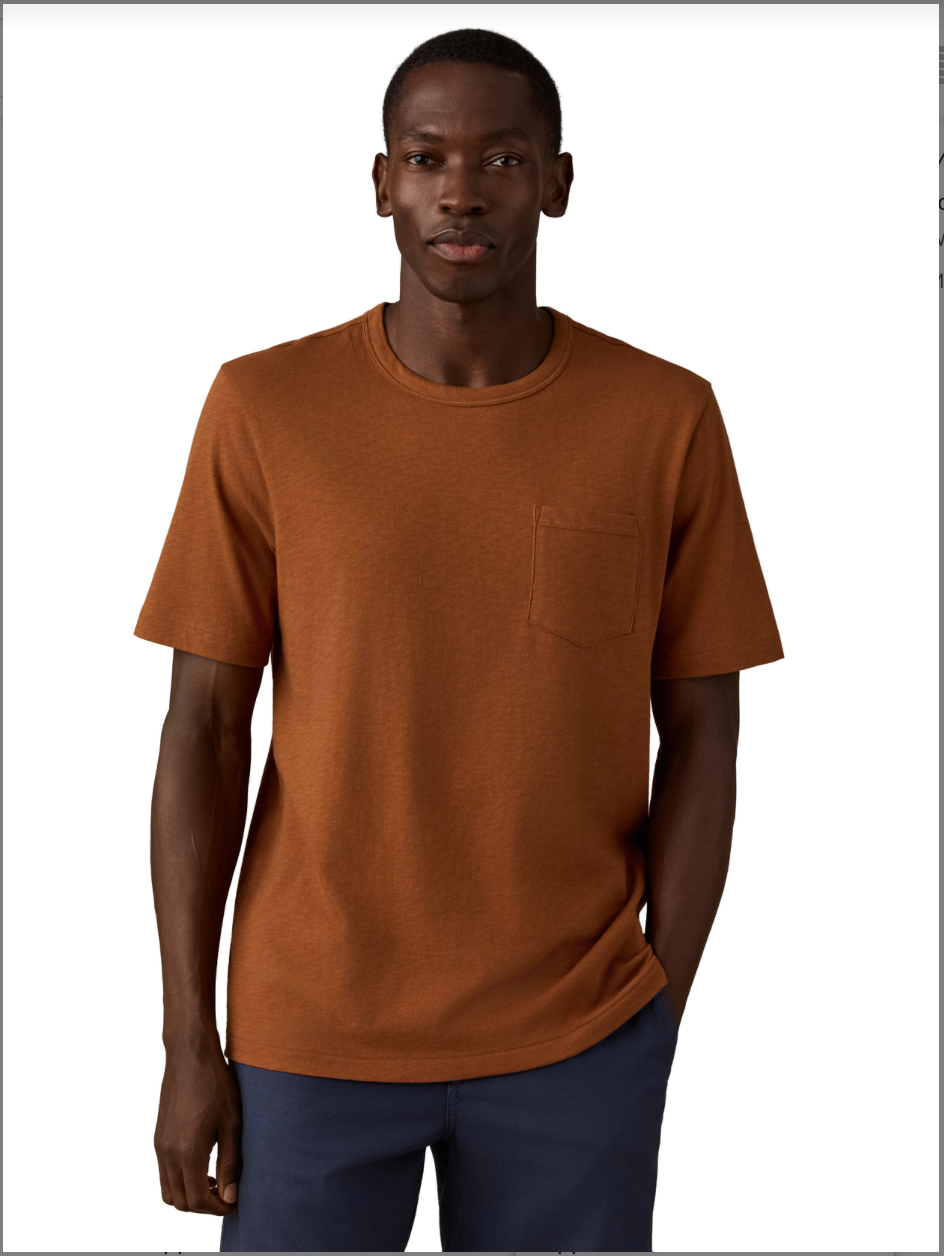 Faherty Men's Sunwashed Regenerative Pocket Tee