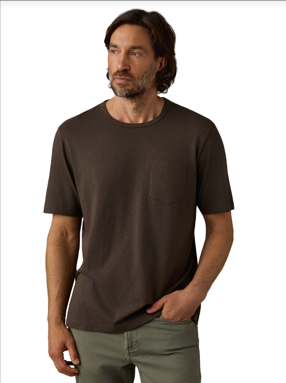 Faherty Men's Sunwashed Regenerative Pocket Tee