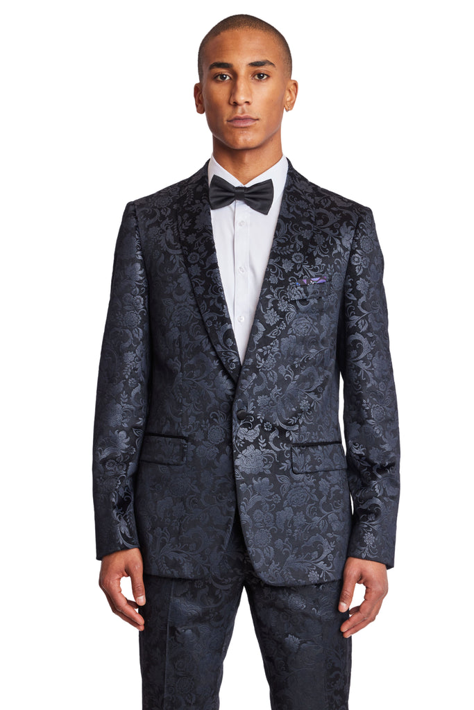 Paisley & Gray Regent Shawl Tux Jacket -Slim (Black)