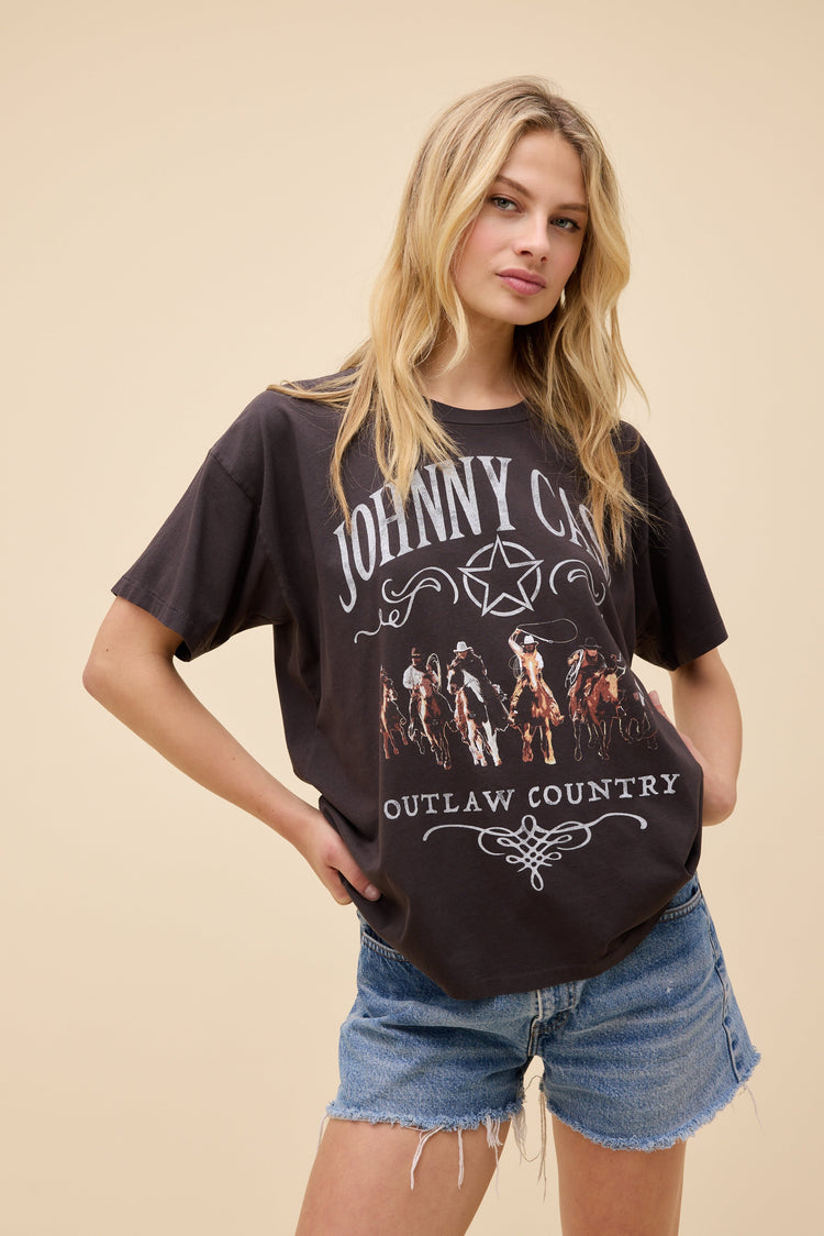 DayDreamer Johnny Cash Outlaw Country Merch Tee – HimandHerBoutique
