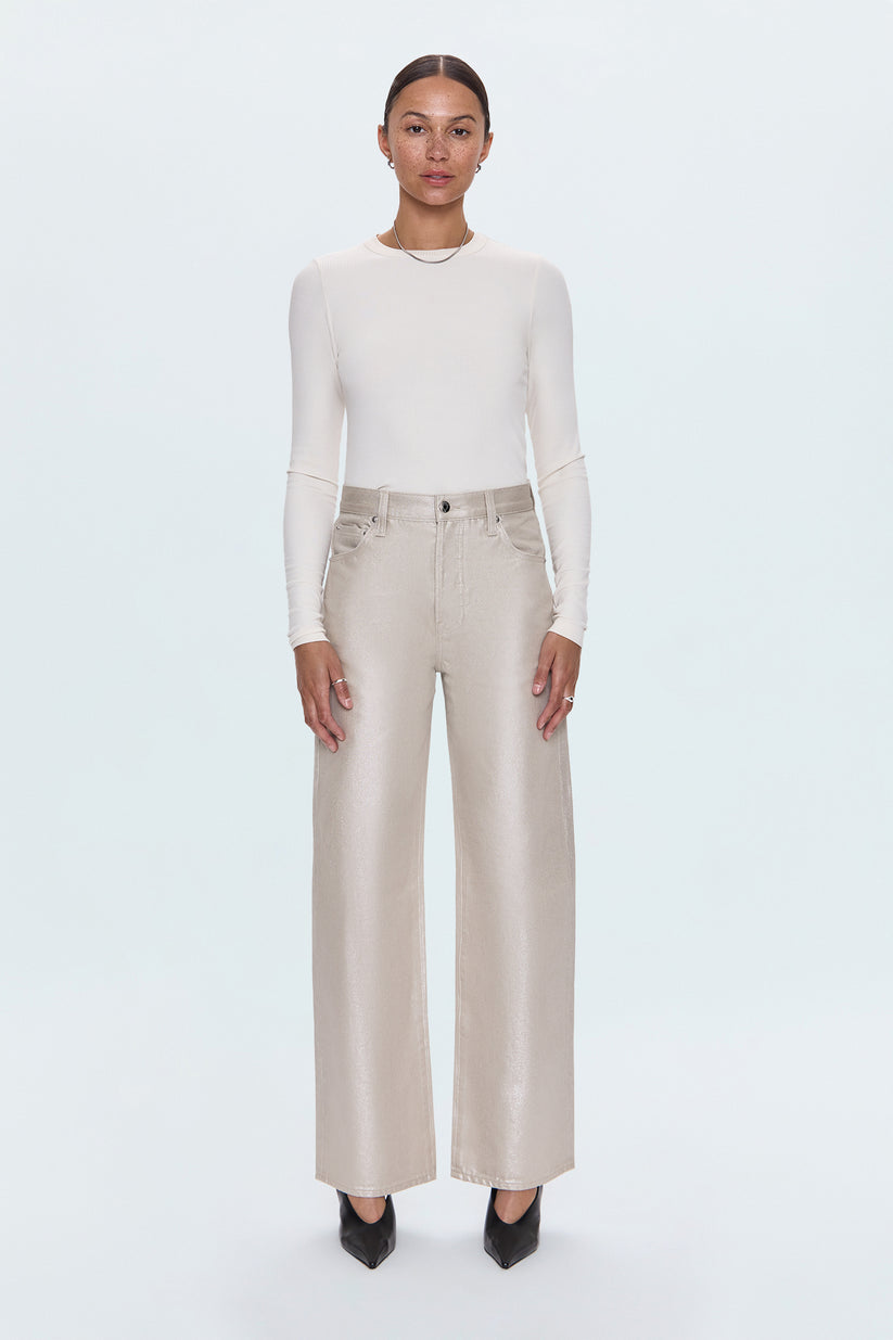 Pistola Tate High Rise Bowed Wide Leg Jean