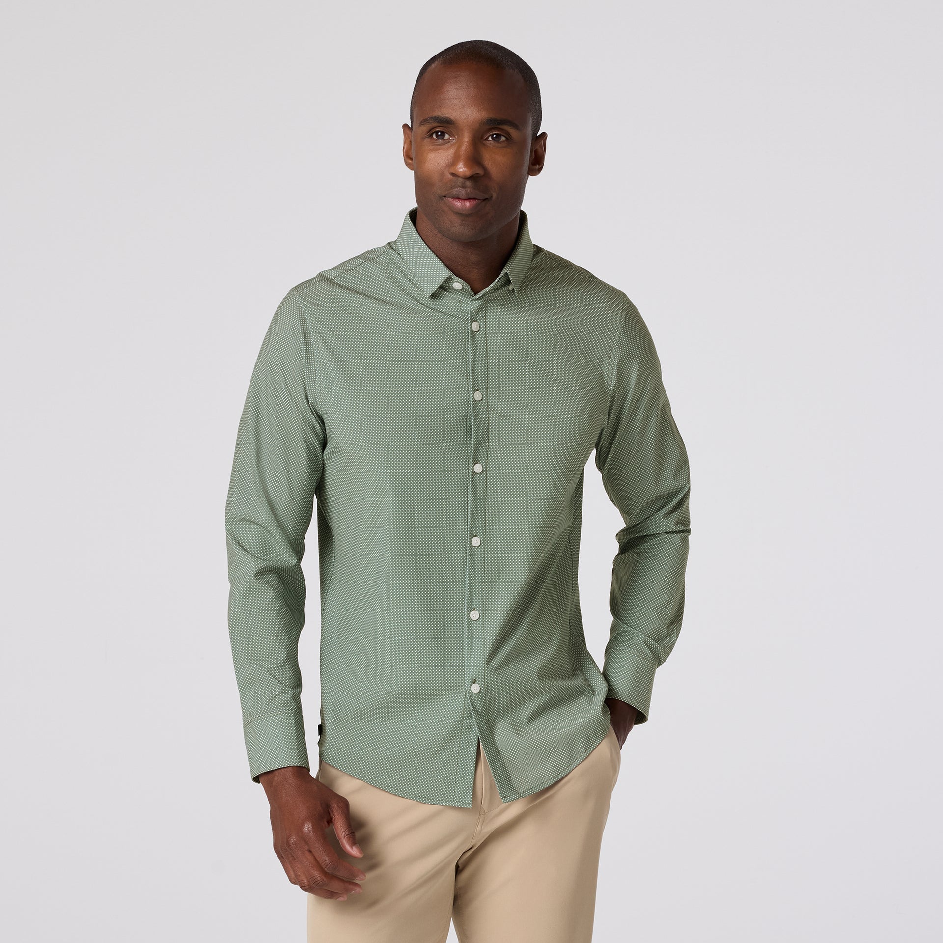 green emerald velvet dress Eucalyptus Green with White Stripe Cotton Shirt – Hamercop