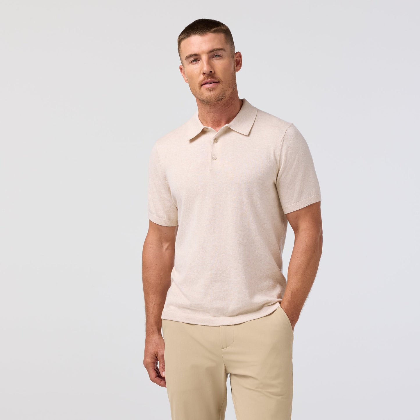 Mizzen + Main Ashe Short Sleeve Polo Sweater