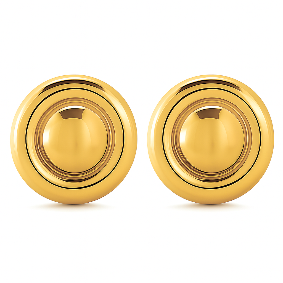 Ellie Vail Baylin Round Button Earring