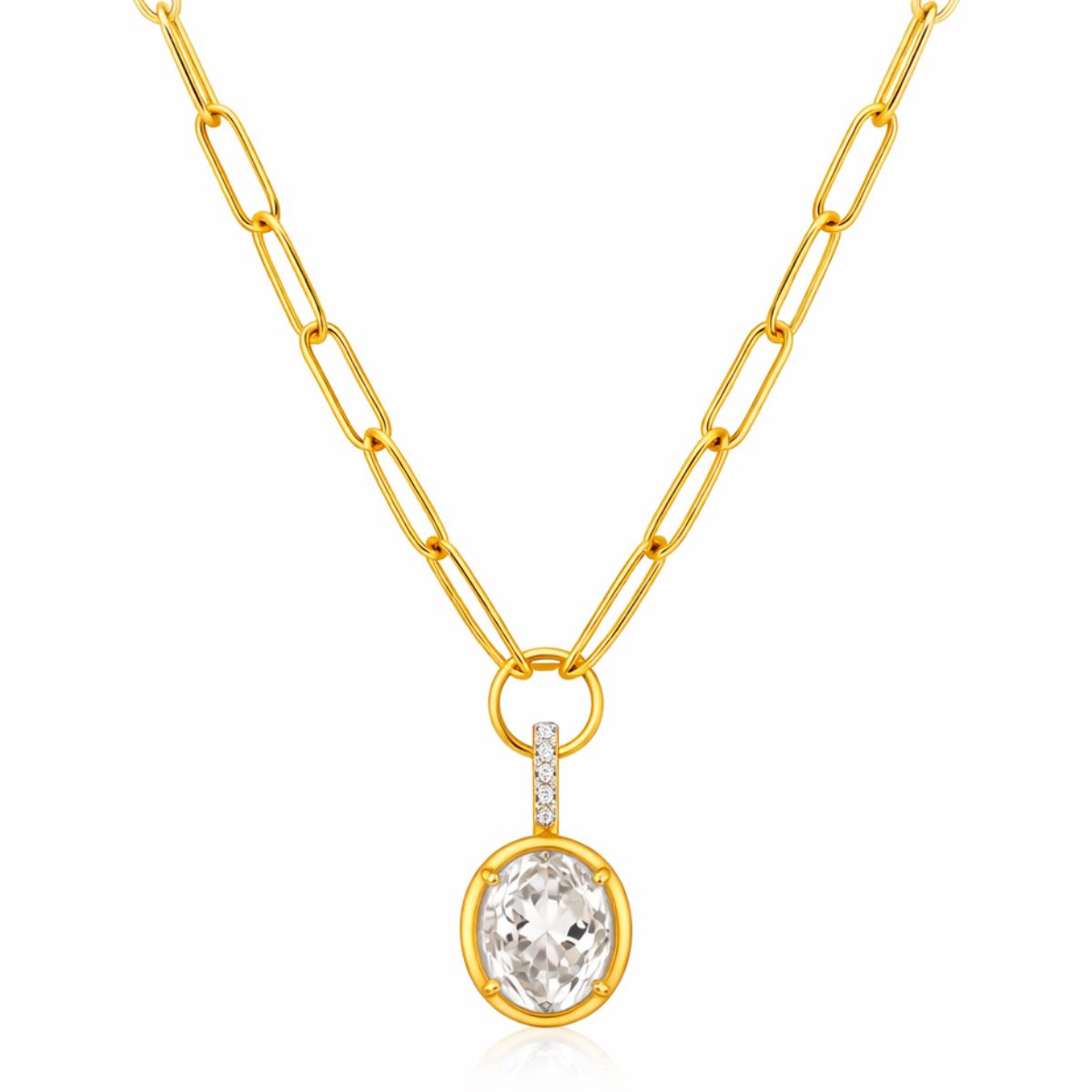 Ellie Vail Satina Oval Pendant Necklace