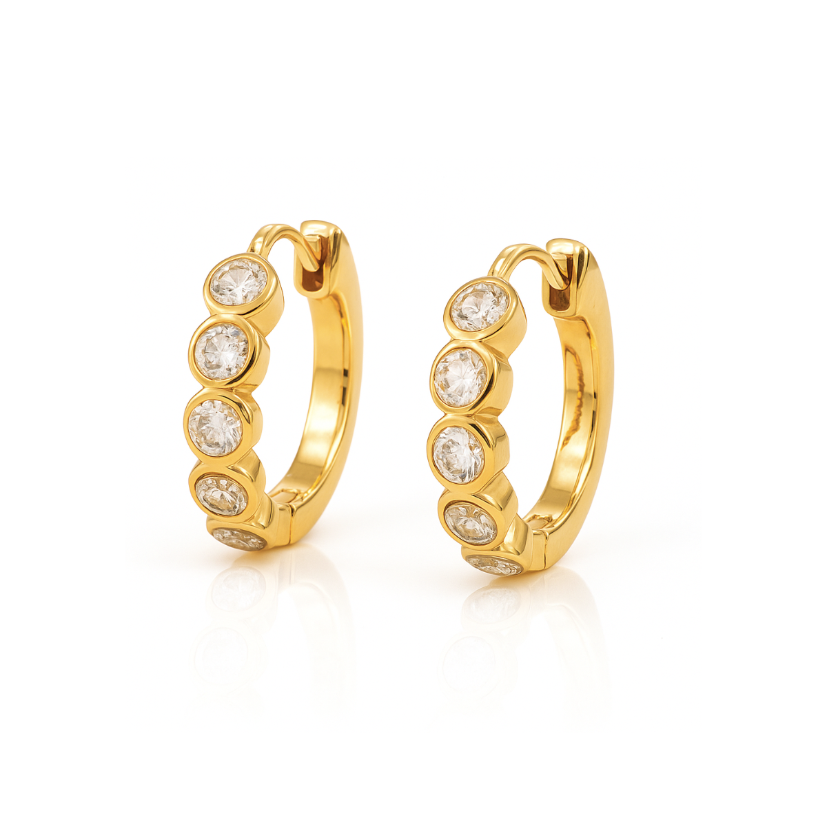 Ellie Vail Varra Bezel Mini Hoop Earring