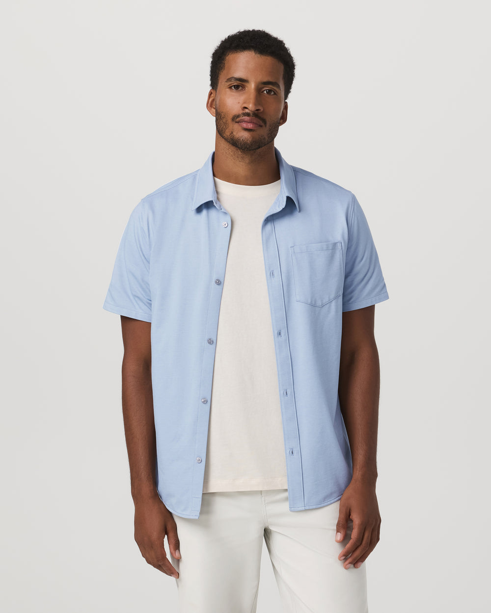 Vuori Men's Short Sleeve Knit Oxford Button Down
