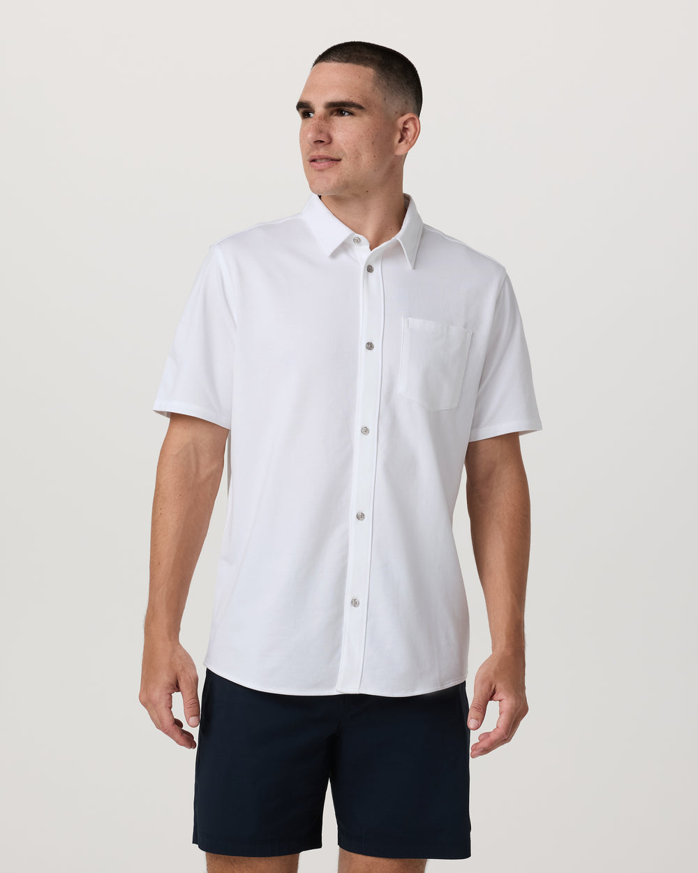 Vuori Men's Short Sleeve Knit Oxford Button Down