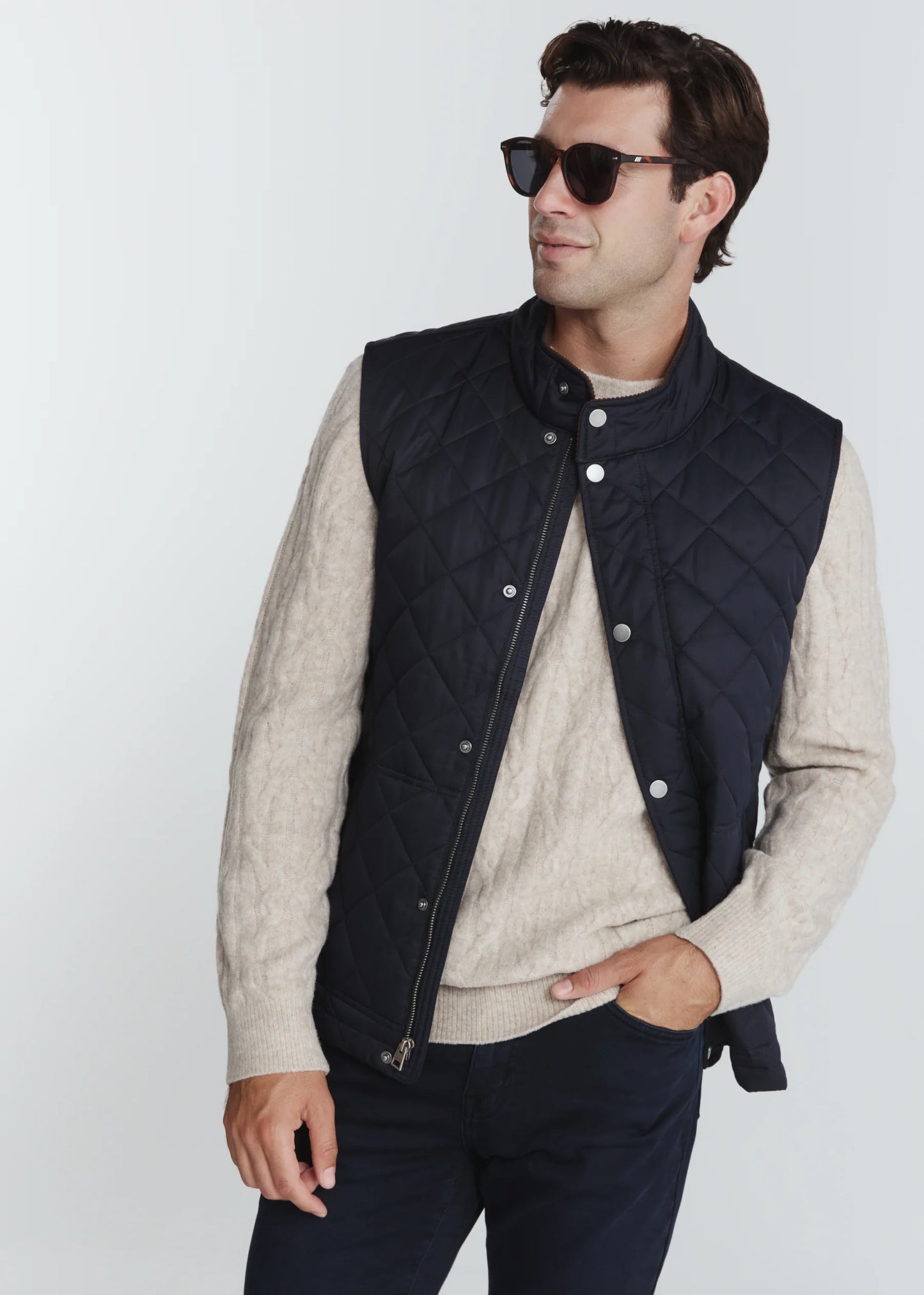 7 Diamonds Men's Crest Quilted Vest