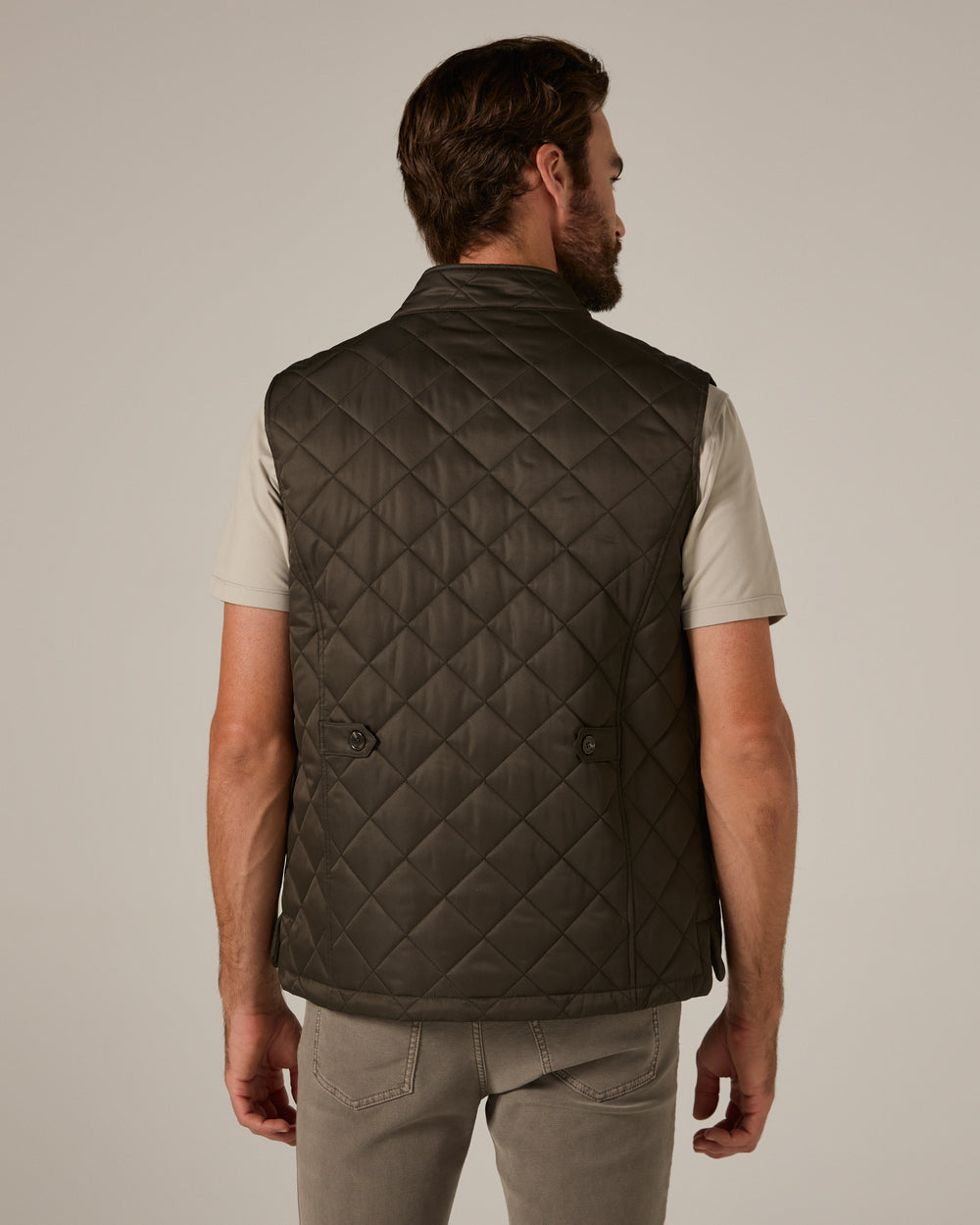 7 Diamonds Men's Crest Quilted Vest