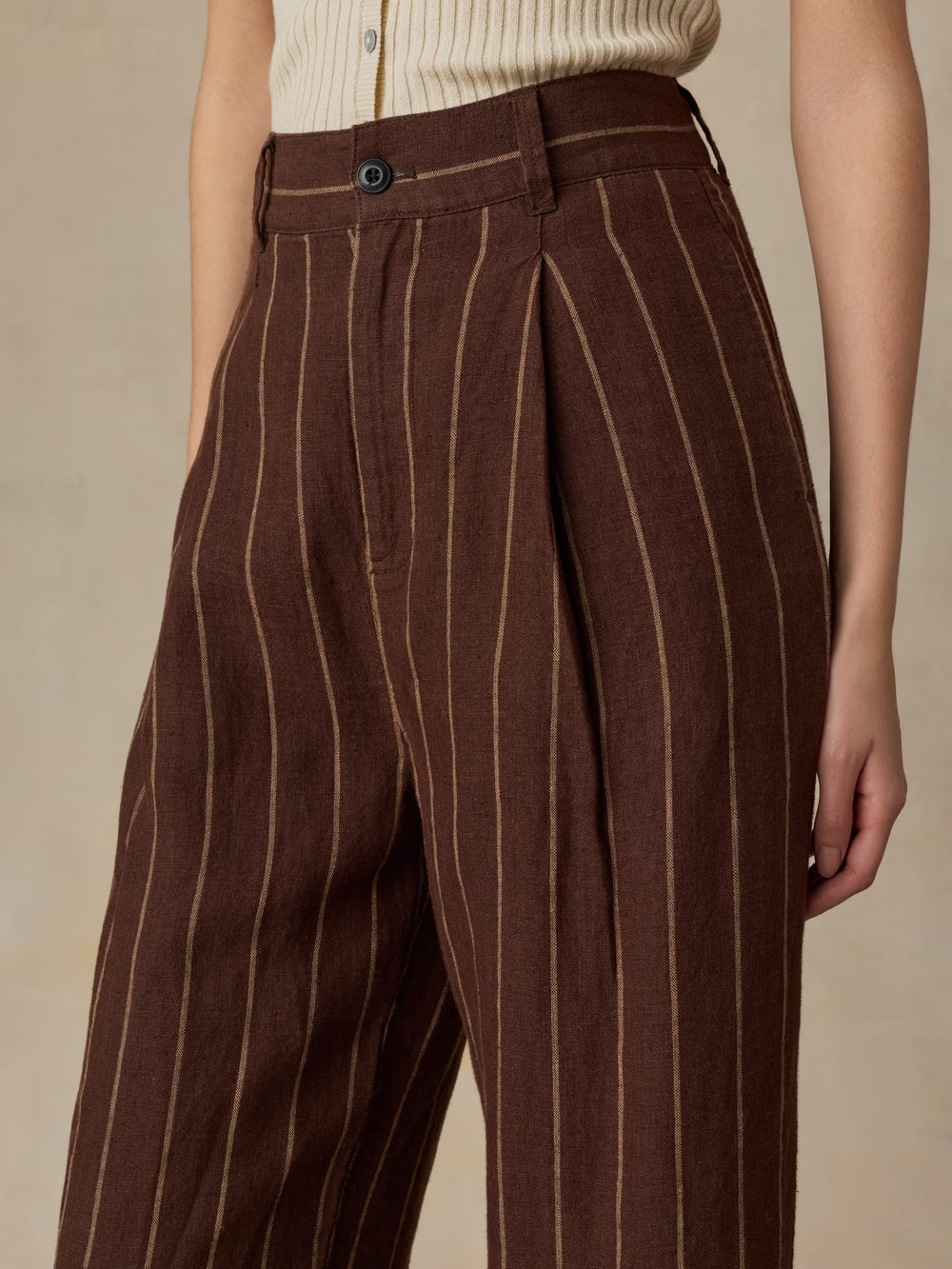 Faherty Women's Sun Strider Linen Pleaded Pants