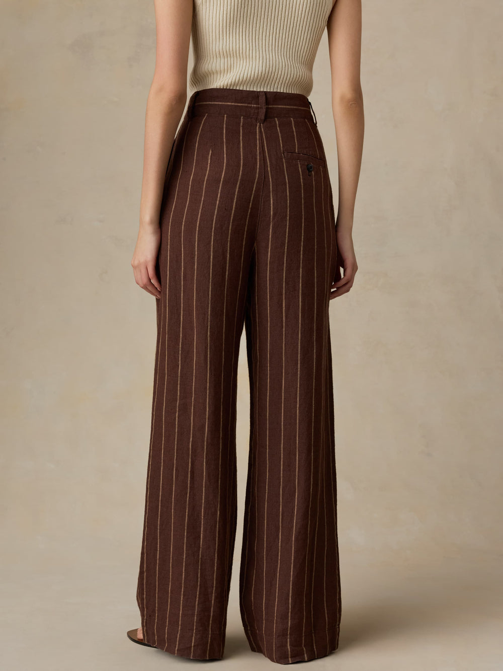 Faherty Women's Sun Strider Linen Pleaded Pants