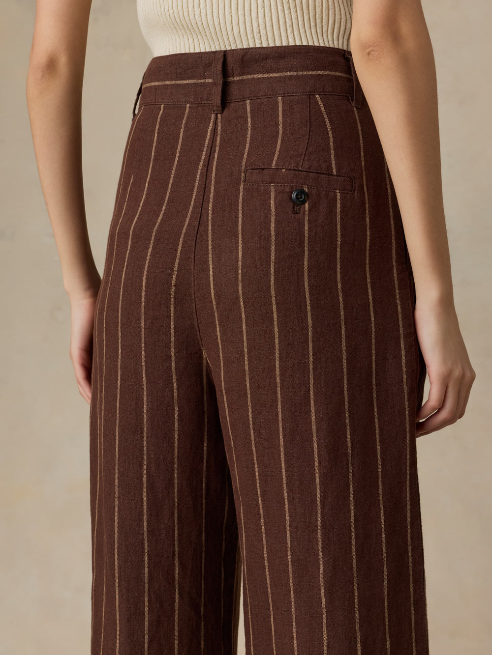 Faherty Women's Sun Strider Linen Pleaded Pants