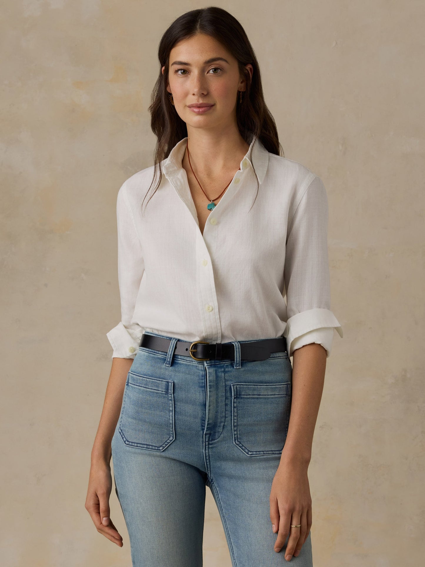 Faherty Women's Tried & True Chambray Shirt