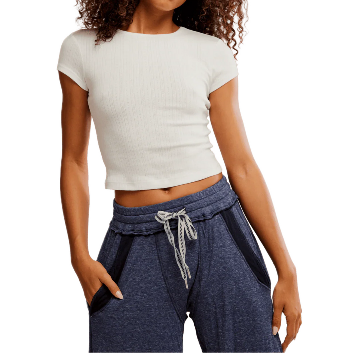 Free People Wait A Minute Baby Tee