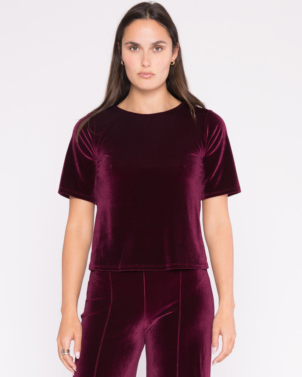 Ripley Rader Velvet Short Sleeve Extended Top