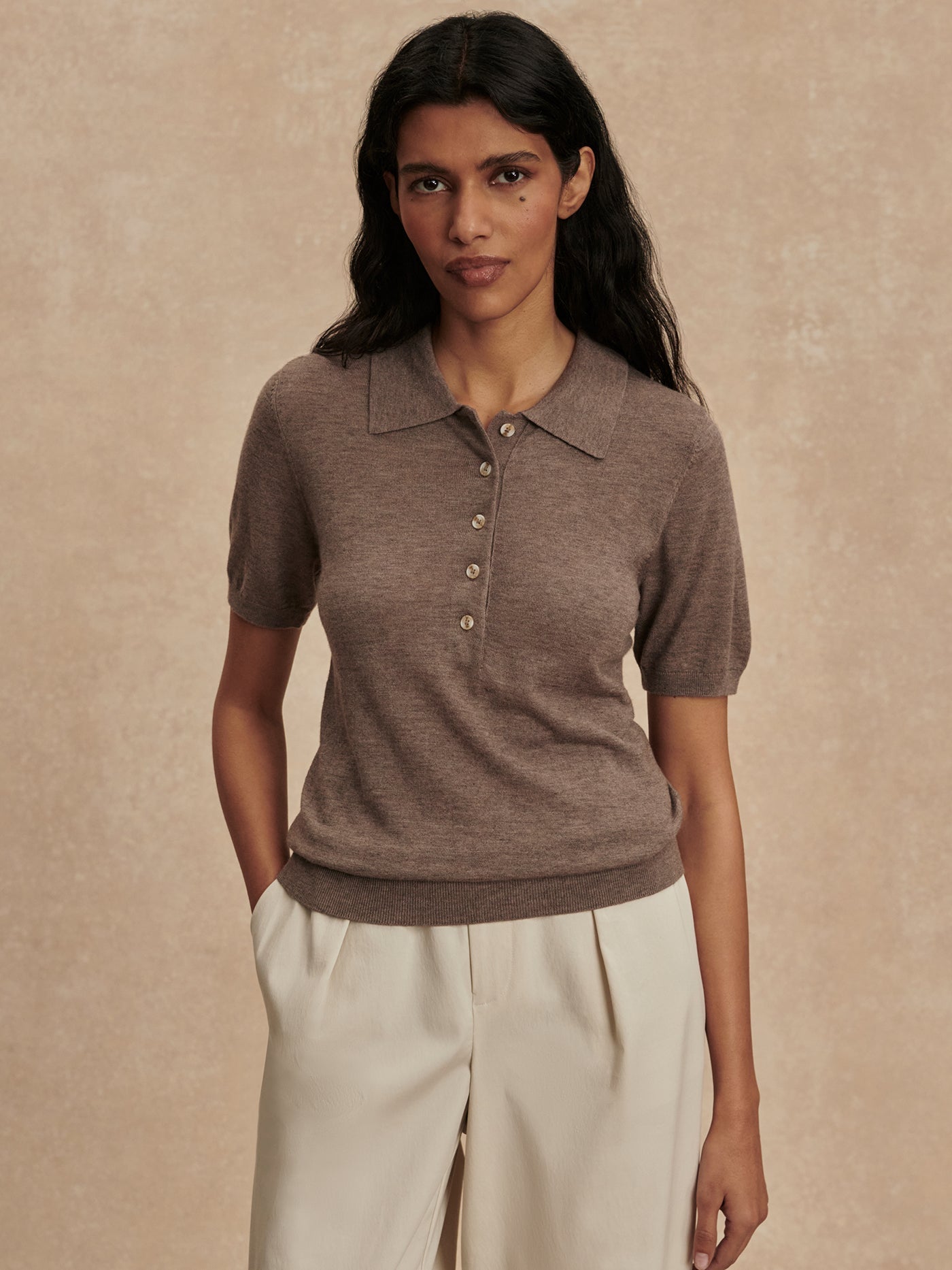 Varley Toni Fine Knit Polo