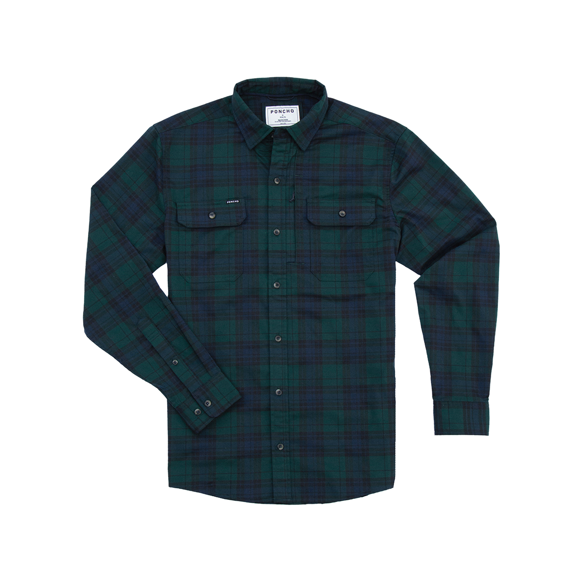Poncho The Cascade Midweight Performance Flannel