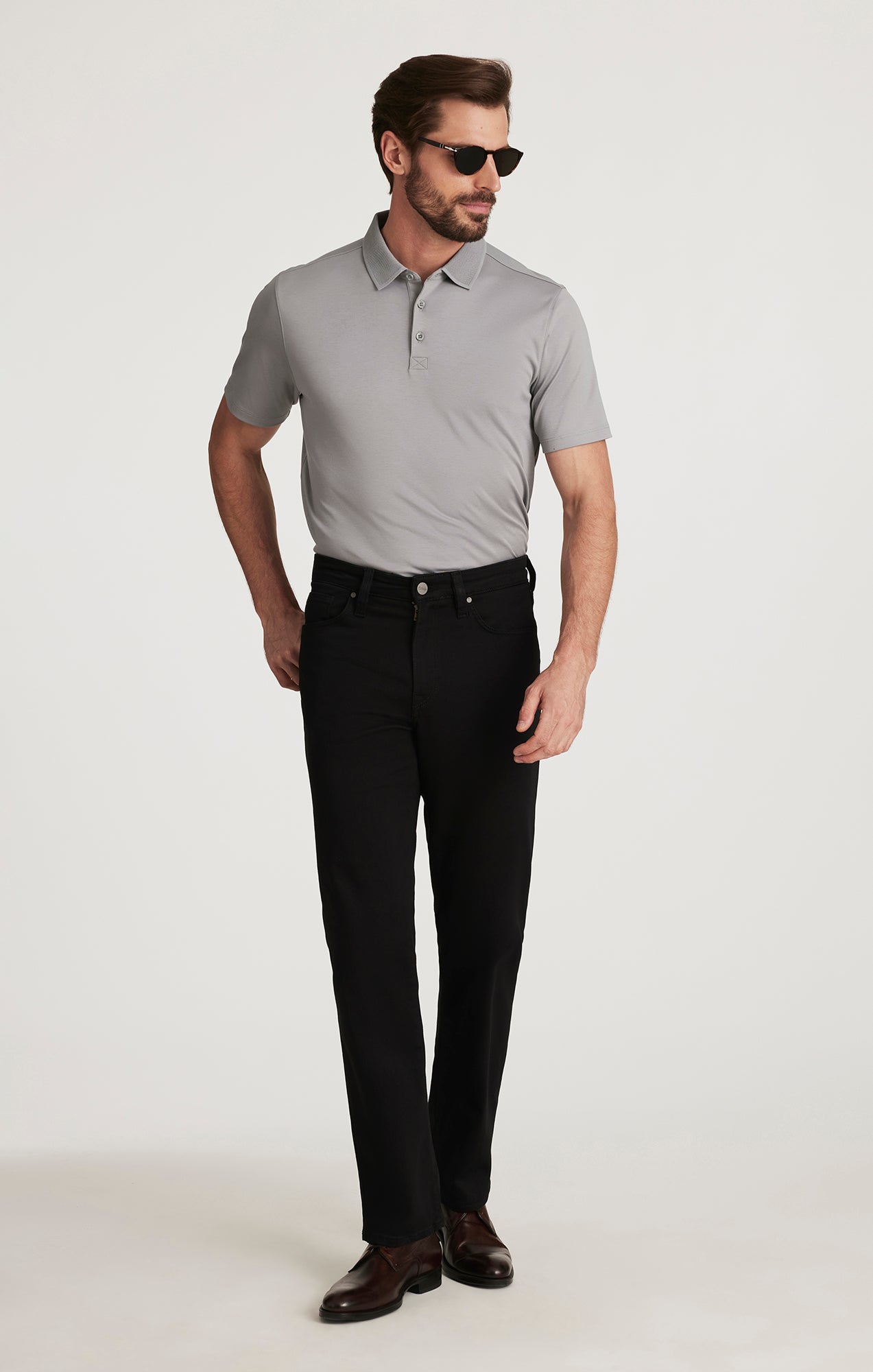 34 Heritage Charisma Relaxed Straight Pants In Select Double Black