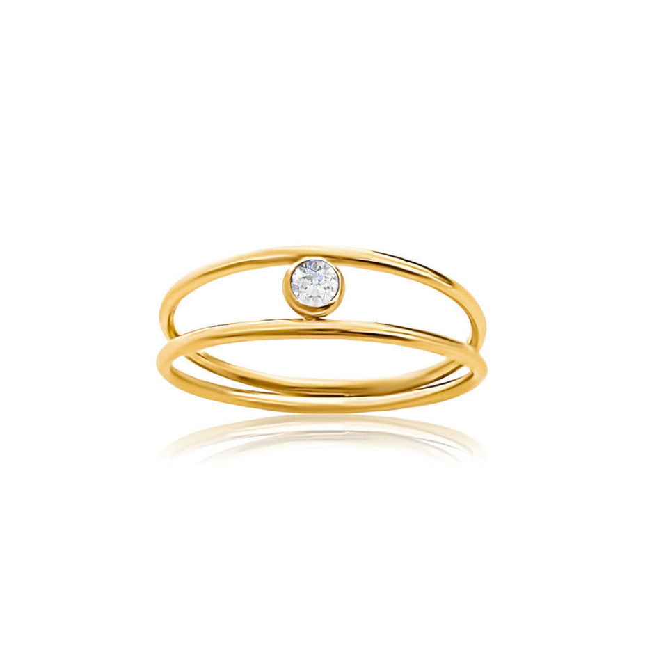 Ellie Vail Hollis Double Layer Solitaire Ring