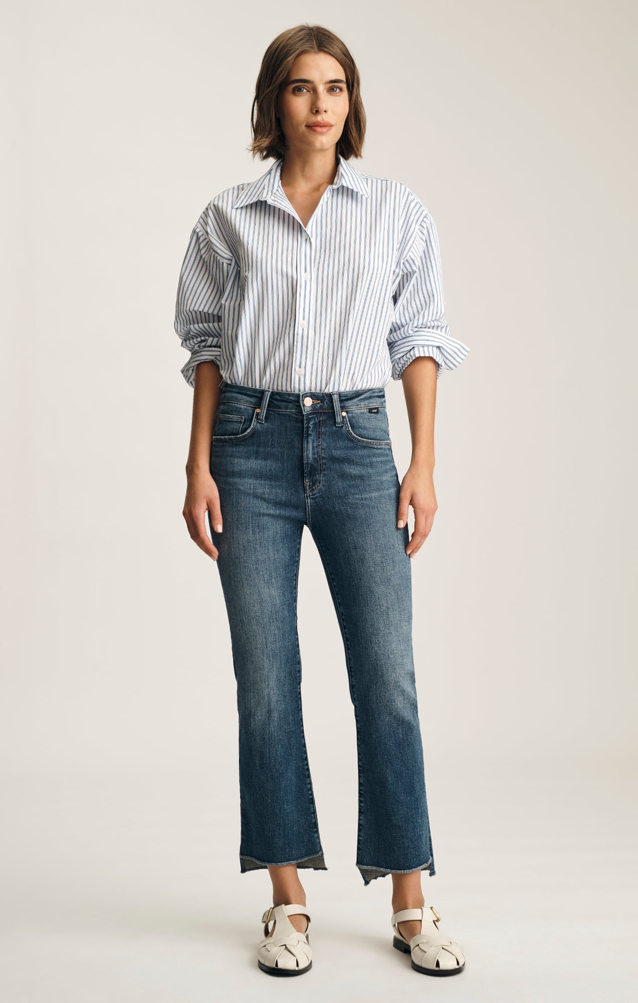 Mavi Women's Anika Cropped Flare Jean