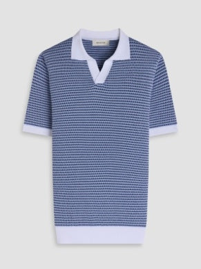 Bugatchi Short Sleeve Johnny Collar Sweater