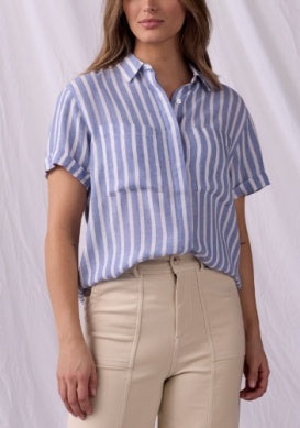 Normal Brand Women's Short Sleeve Freshwater Button Up
