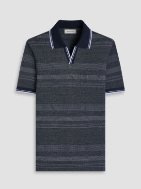 Bugatchi Short Sleeve Johnny Collar Polo