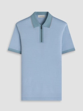 Bugatchi Short Sleeve Quarter Zip Polo