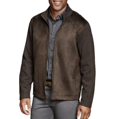 Johnston & Murphy Faux Suede Full Zip