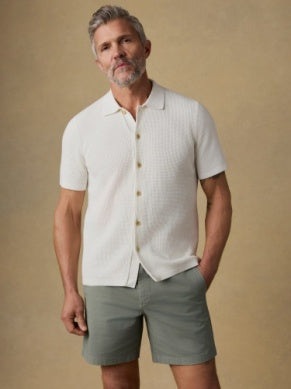 Faherty Men's Short Sleeve Sunwashed Sweater Shirt