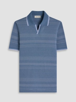 Bugatchi Short Sleeve Johnny Collar Polo