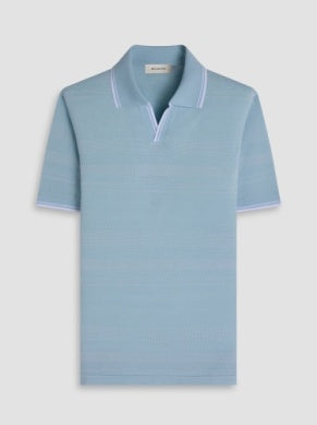 Bugatchi Short Sleeve Johnny Collar Polo