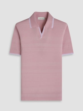 Bugatchi Short Sleeve Johnny Collar Polo