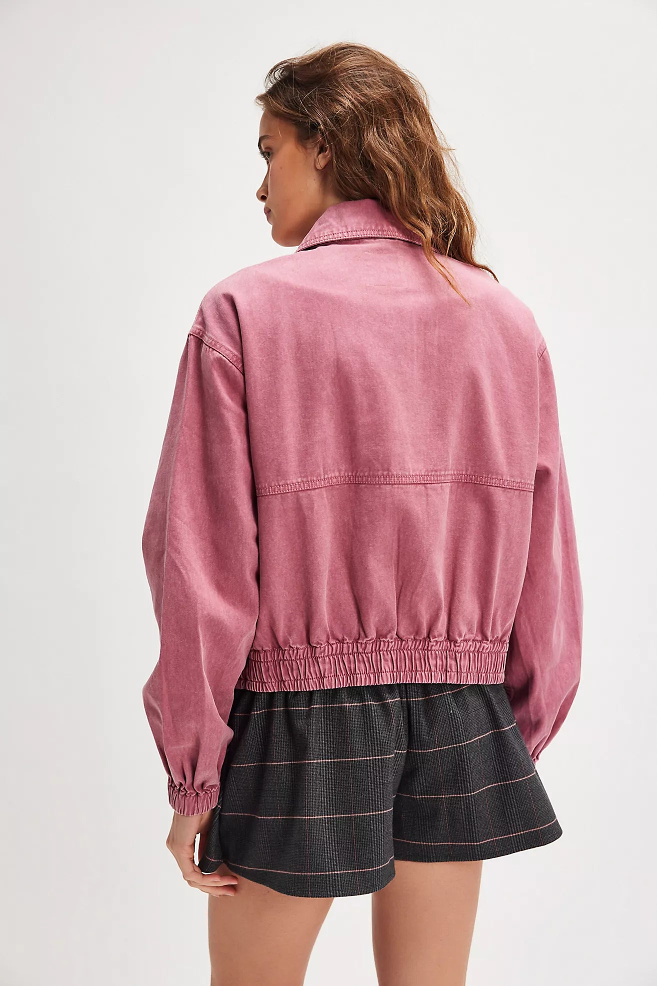 Free People Birdie Washed Track Jacket