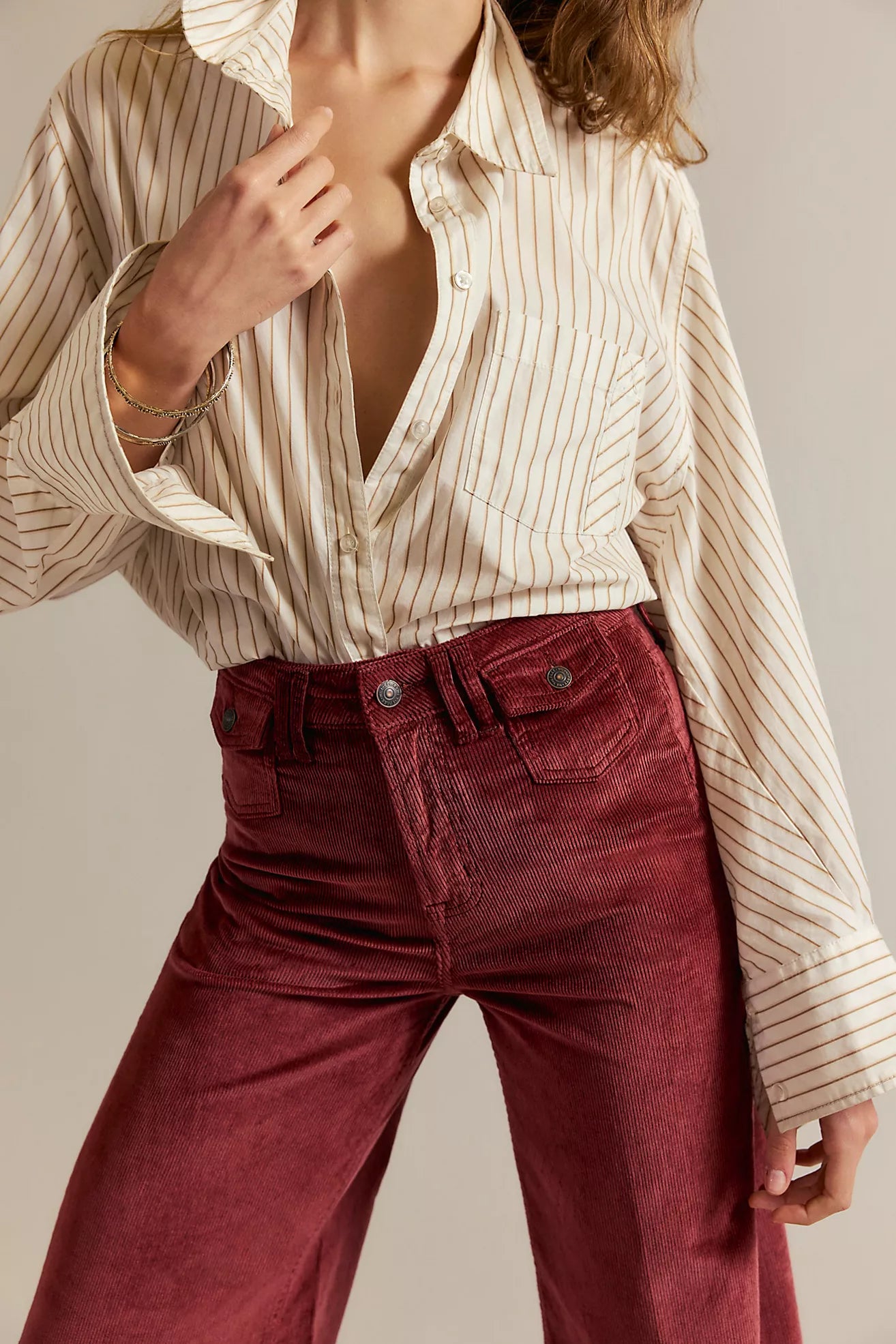 Free People Kellee High-Rise Cord Palazzo Pants