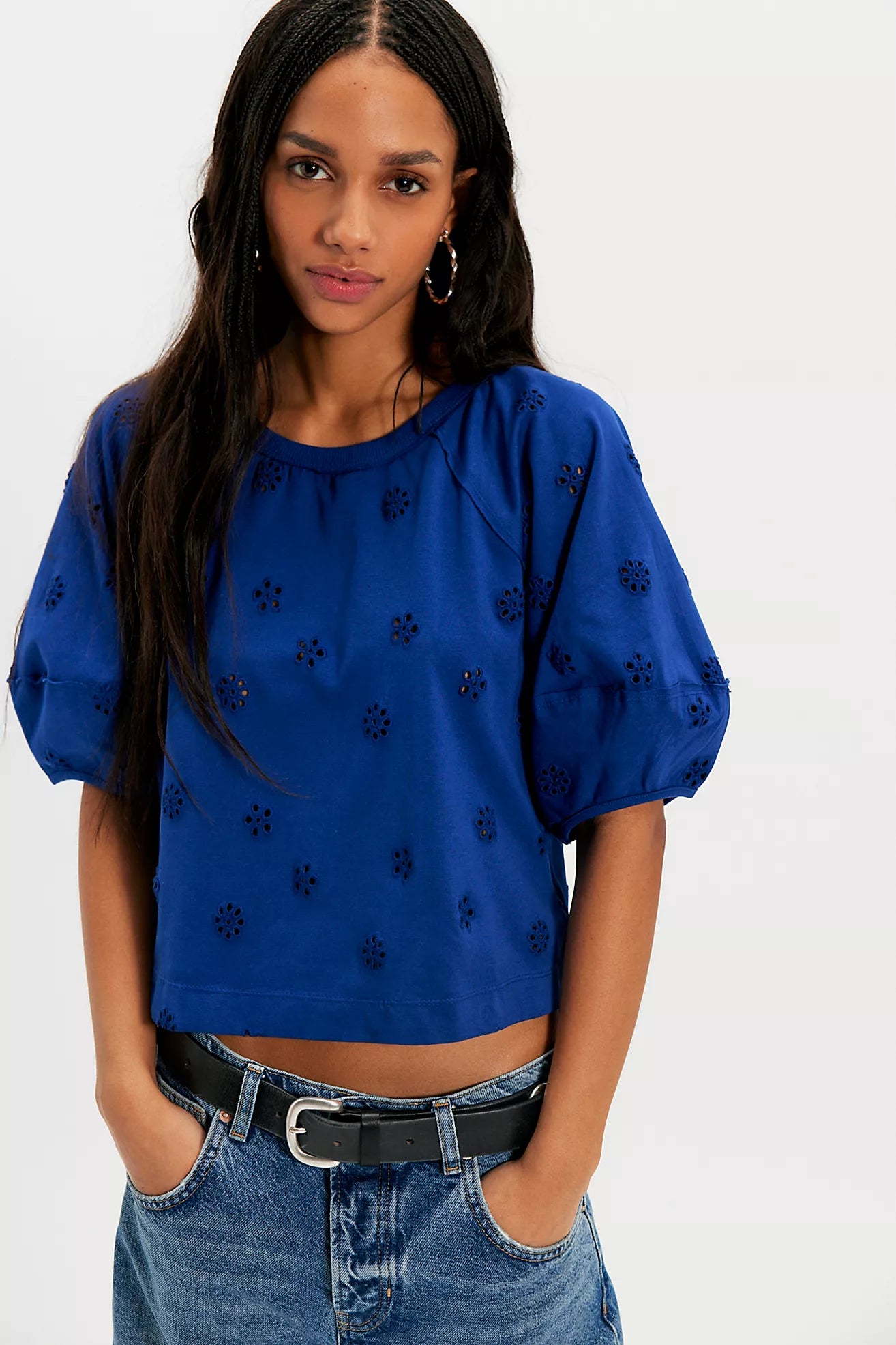 Free People Jessie Eyelet Tee