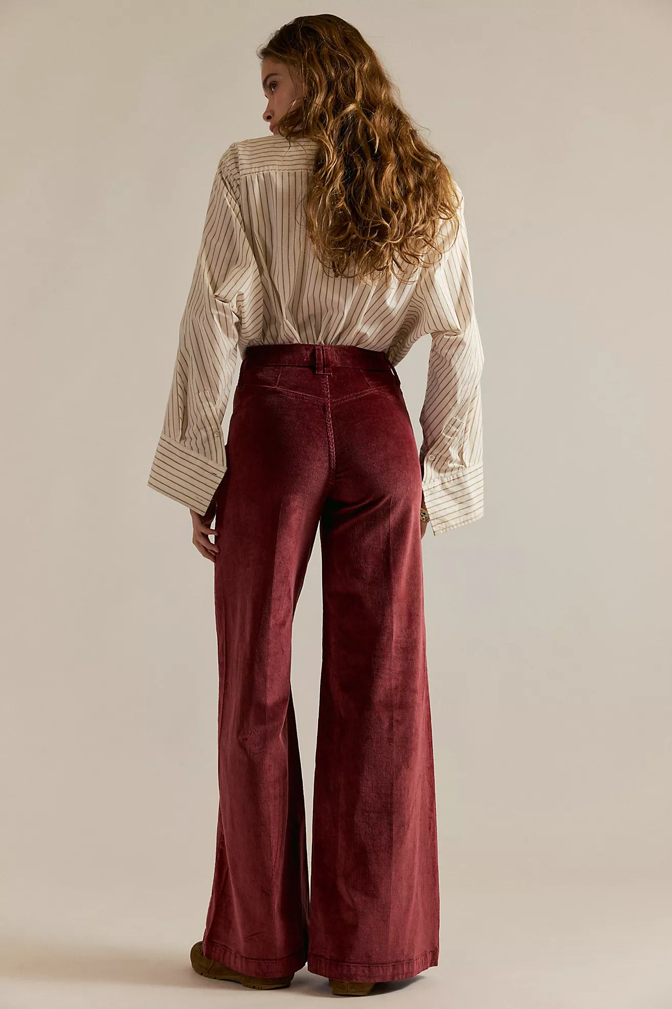 Free People Kellee High-Rise Cord Palazzo Pants