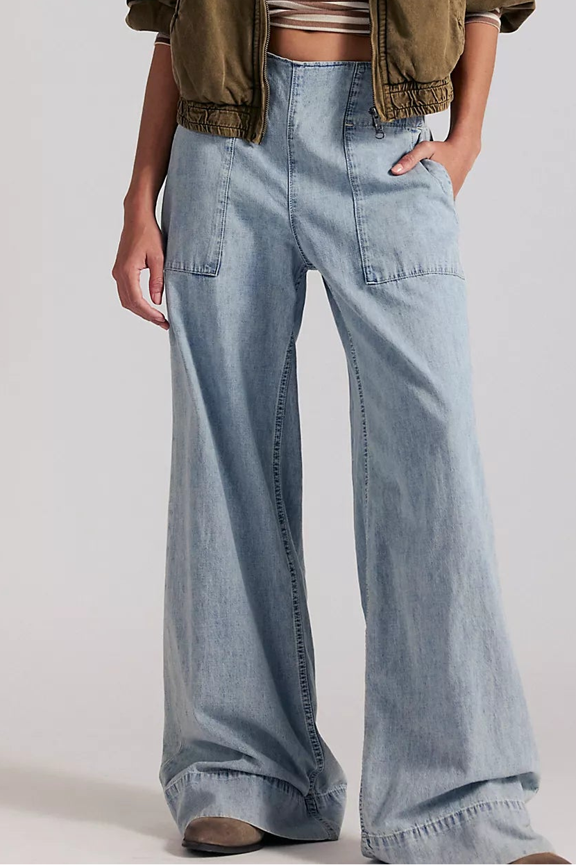 Free People Breezy Denim Pull-On Jeans