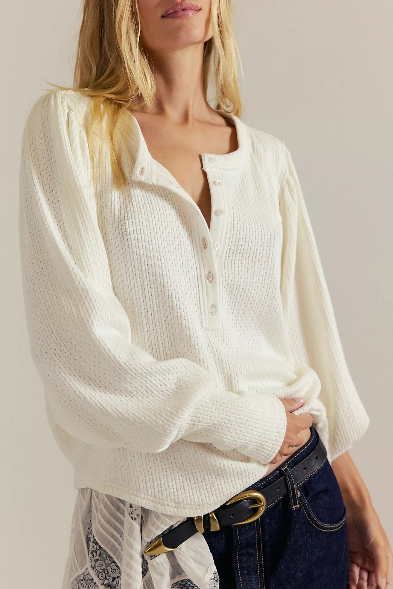 Free People Quinn Knit Thermal