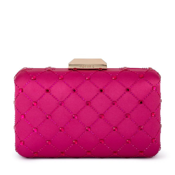 Olga Berg Violet Hotfix Clutch